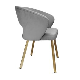 Krzesło tapicerowane AURA nogi złote PROFIL MG17 do jadalni