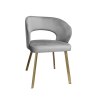 Krzesło tapicerowane AURA nogi złote PROFIL MG17 do jadalni
