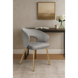 Krzesło tapicerowane AURA nogi złote PROFIL MG17 do jadalni