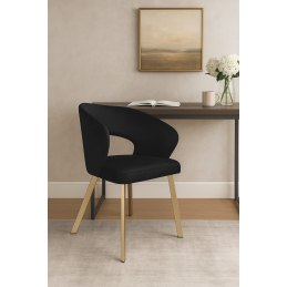 Krzesło tapicerowane AURA nogi złote PROFIL MG19 do jadalni