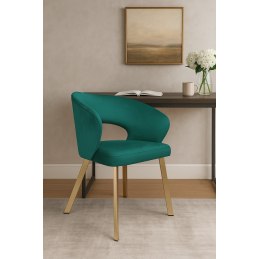 Krzesło tapicerowane AURA nogi złote PROFIL MG20 do jadalni