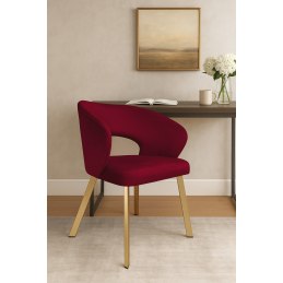 Krzesło tapicerowane AURA nogi złote PROFIL MG31 do jadalni