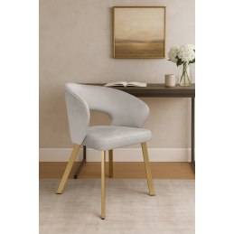 Krzesło tapicerowane AURA nogi złote PROFIL MG39 do jadalni