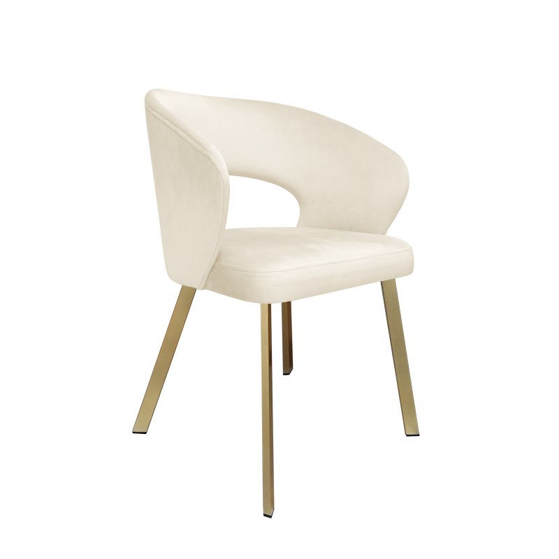 Krzesło tapicerowane AURA nogi złote PROFIL MG50 do jadalni