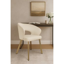 Krzesło tapicerowane AURA nogi złote PROFIL MG50 do jadalni