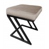 Pufa ZETA LOFT ławka taboret podnóżek metal MG09