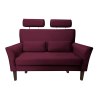 Sofa DENVER tkanina Welur noga drewniana