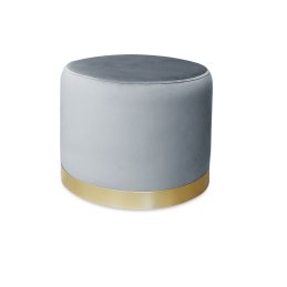 Pufa LUX welurowa ze złotą podstawą BL06 – elegancka pufa glamour do salonu