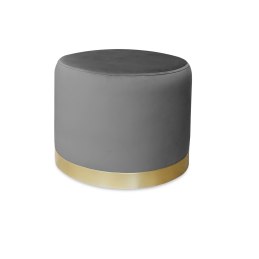 Pufa LUX welurowa ze złotą podstawą BL14 – elegancka pufa glamour do salonu