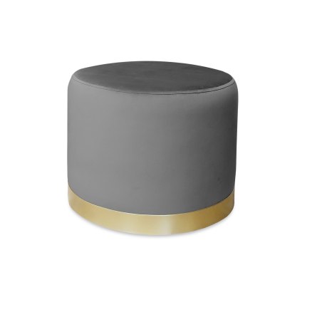 Pufa LUX welurowa ze złotą podstawą BL14 – elegancka pufa glamour do salonu