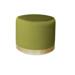 Pufa LUX welurowa ze złotą podstawą BL75 – elegancka pufa glamour do salonu