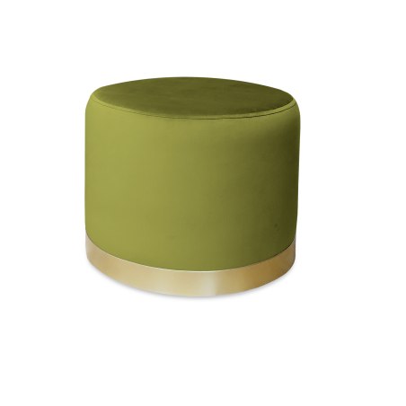 Pufa LUX welurowa ze złotą podstawą BL75 – elegancka pufa glamour do salonu