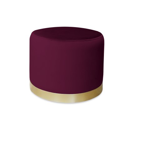 Pufa LUX welurowa ze złotą podstawą MG02 – elegancka pufa glamour do salonu