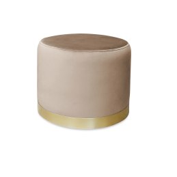 Pufa LUX welurowa ze złotą podstawą MG06 – elegancka pufa glamour do salonu