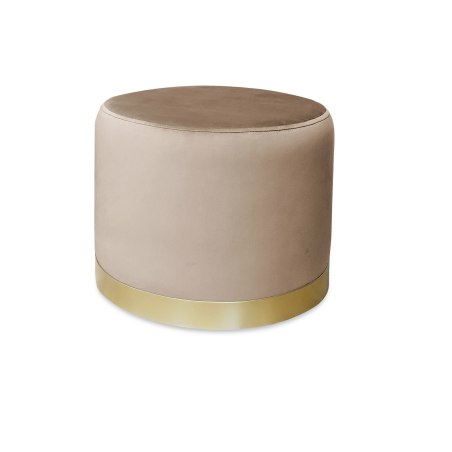 Pufa LUX welurowa ze złotą podstawą MG06 – elegancka pufa glamour do salonu