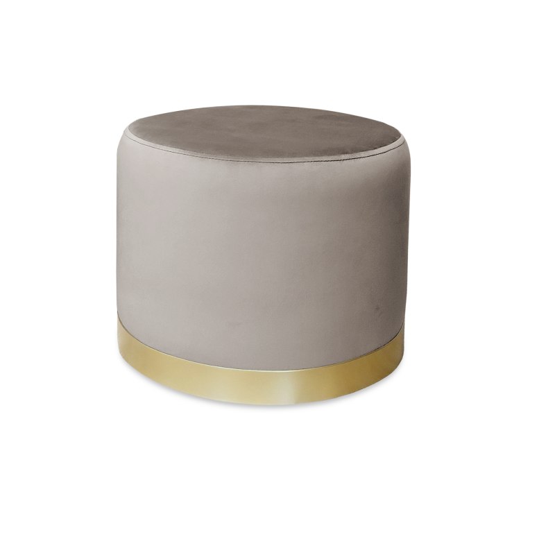 Pufa LUX welurowa ze złotą podstawą MG09 – elegancka pufa glamour do salonu