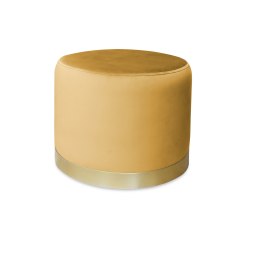 Pufa LUX welurowa ze złotą podstawą MG15 – elegancka pufa glamour do salonu