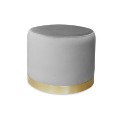 Pufa LUX welurowa ze złotą podstawą MG17 – elegancka pufa glamour do salonu