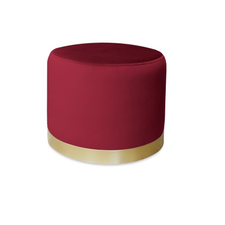 Pufa LUX welurowa ze złotą podstawą MG31 – elegancka pufa glamour do salonu