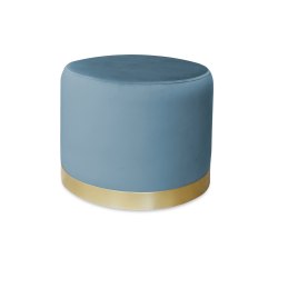 Pufa LUX welurowa ze złotą podstawą MG33 – elegancka pufa glamour do salonu