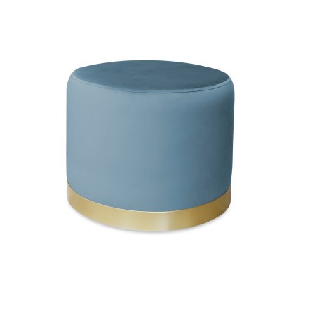 Pufa LUX welurowa ze złotą podstawą MG33 – elegancka pufa glamour do salonu