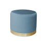 Pufa LUX welurowa ze złotą podstawą MG33 – elegancka pufa glamour do salonu