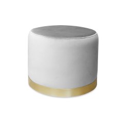 Pufa LUX welurowa ze złotą podstawą MG39 – elegancka pufa glamour do salonu