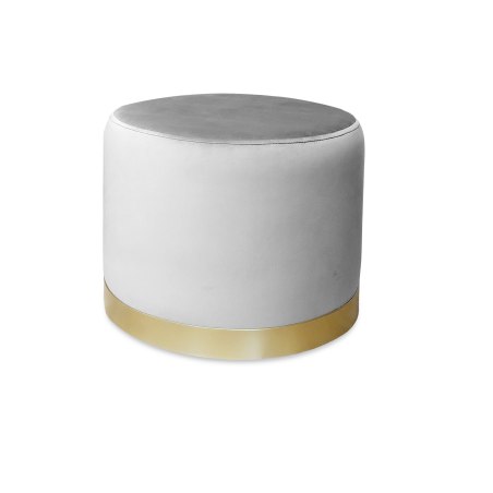 Pufa LUX welurowa ze złotą podstawą MG39 – elegancka pufa glamour do salonu