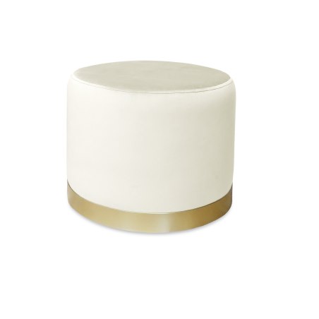 Pufa LUX welurowa ze złotą podstawą MG50 – elegancka pufa glamour do salonu