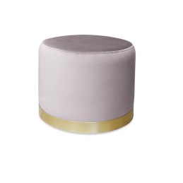 Pufa LUX welurowa ze złotą podstawą MG55 – elegancka pufa glamour do salonu