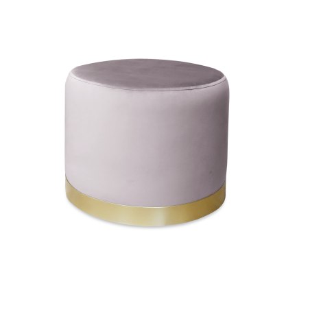 Pufa LUX welurowa ze złotą podstawą MG55 – elegancka pufa glamour do salonu