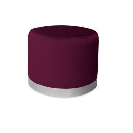 Pufa LUX welurowa z szarą podstawą MG02 – elegancka pufa glamour do salonu