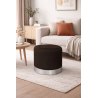 Pufa LUX welurowa z szarą podstawą MG05 – elegancka pufa glamour do salonu