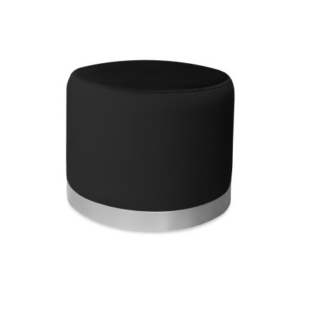 Pufa LUX welurowa z szarą podstawą MG19 – elegancka pufa glamour do salonu