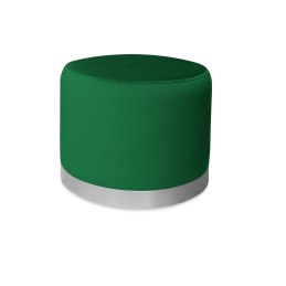 Pufa LUX welurowa z szarą podstawą MG25 – elegancka pufa glamour do salonu