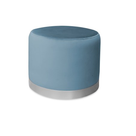 Pufa LUX welurowa z szarą podstawą MG33 – elegancka pufa glamour do salonu