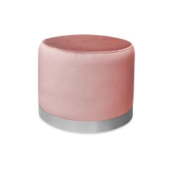 Pufa LUX welurowa z szarą podstawą MG58 – elegancka pufa glamour do salonu