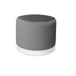 Pufa LUX welurowa z białą podstawą BL14 – elegancka pufa glamour do salonu