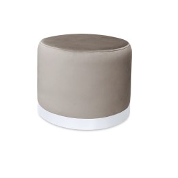 Pufa LUX welurowa z białą podstawą MG09 – elegancka pufa glamour do salonu