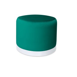 Pufa LUX welurowa z białą podstawą MG20 – elegancka pufa glamour do salonu