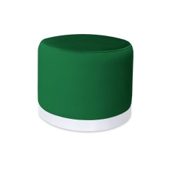 Pufa LUX welurowa z białą podstawą MG25 – elegancka pufa glamour do salonu