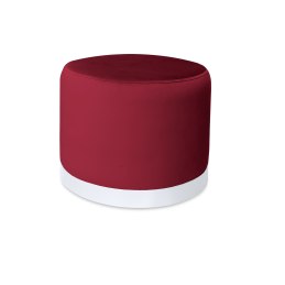 Pufa LUX welurowa z białą podstawą MG31 – elegancka pufa glamour do salonu