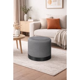 Pufa LUX welurowa z czarną podstawą BL14 – elegancka pufa glamour do salonu