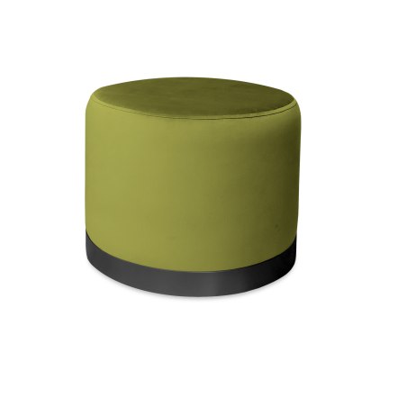 Pufa LUX welurowa z czarną podstawą BL75 – elegancka pufa glamour do salonu