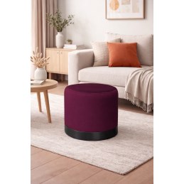 Pufa LUX welurowa z czarną podstawą MG02 – elegancka pufa glamour do salonu