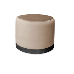 Pufa LUX welurowa z czarną podstawą MG06 – elegancka pufa glamour do salonu