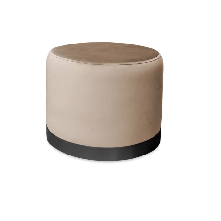 Pufa LUX welurowa z czarną podstawą MG06 – elegancka pufa glamour do salonu