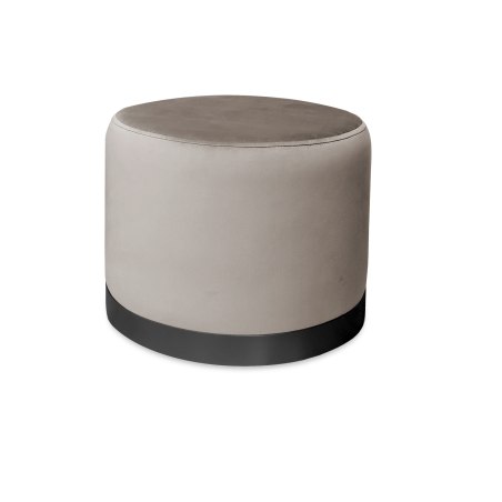 Pufa LUX welurowa z czarną podstawą MG09 – elegancka pufa glamour do salonu