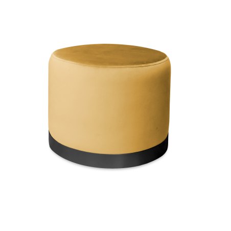 Pufa LUX welurowa z czarną podstawą MG15 – elegancka pufa glamour do salonu