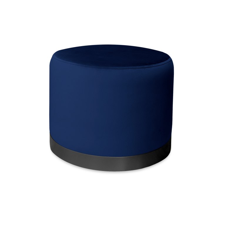 Pufa LUX welurowa z czarną podstawą MG16 – elegancka pufa glamour do salonu